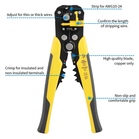 5-in-1 Automatic Wire Stripper & Crimping Tool